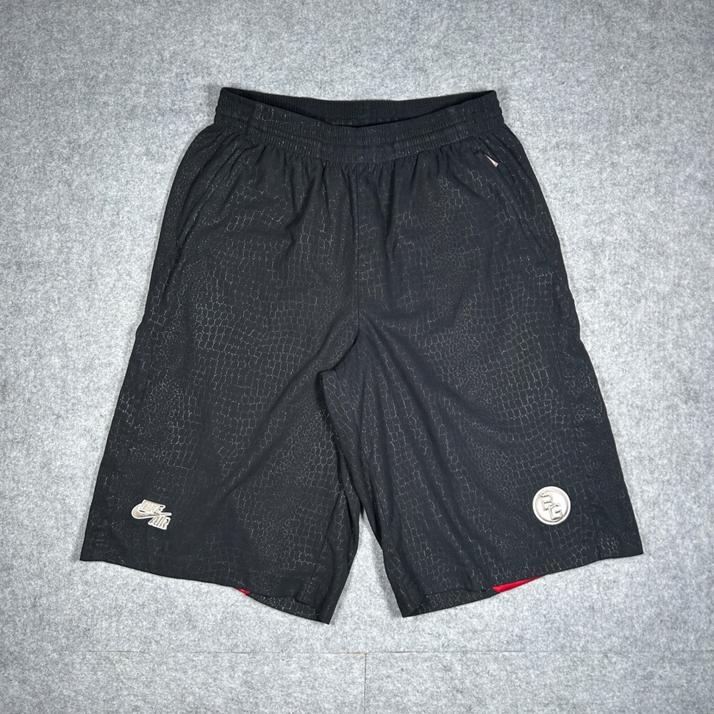 Nike Basketball Shorts Mens XL Black‎ Red Snakeskin Print Nike Air BG Athletic